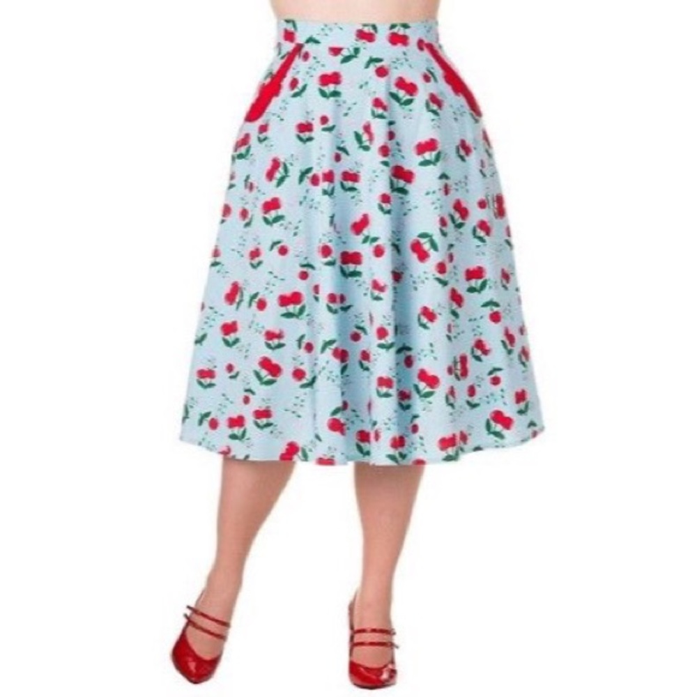 Banned cherry print skirt